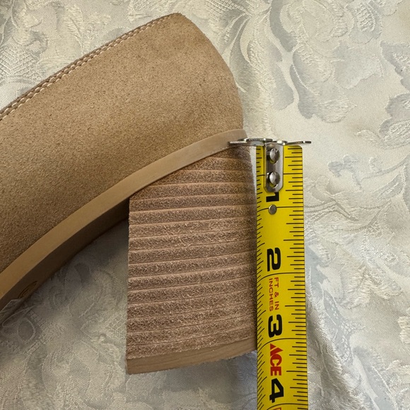 Joie Size 8‎ Wevenly Tan leather Chunky Block Heel Pump Shoe - Picture 11 of 12